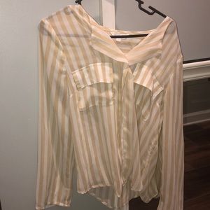cream color button down